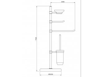 Полотенцедержатель COLOMBO DESIGN ALIZE B2531 кольцо