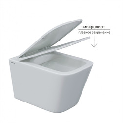 Инсталляция NOVUM 525, кнопка L1, унитаз FLOE S Rimless, сиденье дюропласт Floe S Slim SO - изображение 6