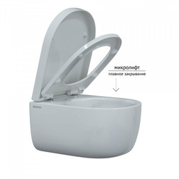 Инсталляция NOVUM525, кнопка L3 хром глянец, унитаз EGO Rimless, сиденье Toma SO - изображение 6