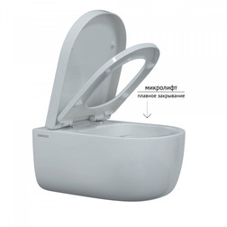Инсталляция NOVUM525, кнопка L5 Soft Touch черная, унитаз EGO XL Rimless, сиденье Toma SO - изображение 6