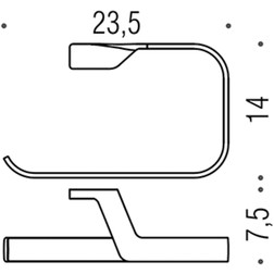 Полотенцедержатель COLOMBO DESIGN ALIZE B2531 кольцо - изображение 3