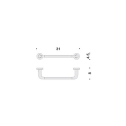 Полотенцедержатель COLOMBO DESIGN BASIC B2709 широкий - изображение 2