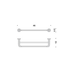 Полотенцедержатель COLOMBO DESIGN BASIC B2788 широкий двойной - изображение 2