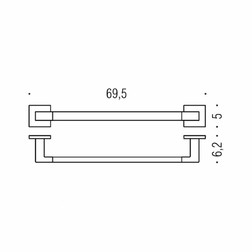 Полотенцедержатель COLOMBO DESIGN BASICQ B3711 широкий - изображение 4