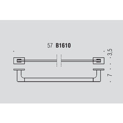 Полотенцедержатель COLOMBO DESIGN LOOK B1611.NM широкий - изображение 3