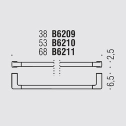 Полотенцедержатель COLOMBO DESIGN LULU B6211.GOLD широкий - изображение 3