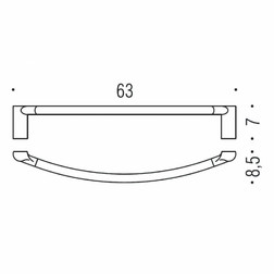 Полотенцедержатель COLOMBO DESIGN LUNA B0110 широкий 63 см - изображение 3
