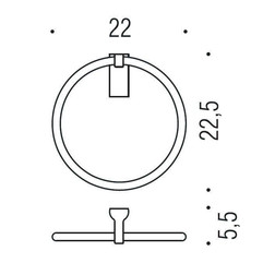Полотенцедержатель COLOMBO DESIGN LUNA B0111 кольцо - изображение 3