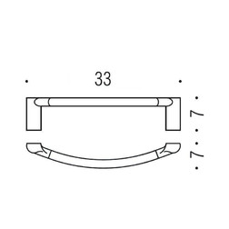 Полотенцедержатель COLOMBO DESIGN LUNA B0131 широкий 33 см - изображение 3