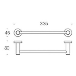 Полотенцедержатель COLOMBO DESIGN PLUS W4909.BM широкий - изображение 3