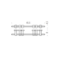Полотенцедержатель COLOMBO DESIGN PLUS W4910R широкий с регулируемыми опорами - изображение 4