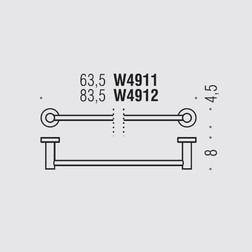Полотенцедержатель COLOMBO DESIGN PLUS W4912.HPS широкий - изображение 3
