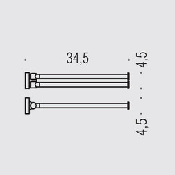 Полотенцедержатель COLOMBO DESIGN PLUS W4913 двойной - изображение 3
