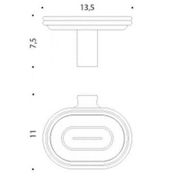 Мыльница COLOMBO DESIGN LUNA B0101 настенная - изображение 3