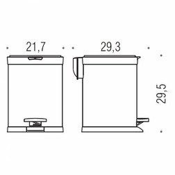 Ведро COLOMBO DESIGN COMPLEMENTI B9213 напольное с крышкой с педалью 5 л - изображение 3