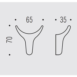 Крючок COLOMBO DESIGN HOOK 1 AM17 двойной - изображение 2