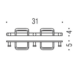 Крючок COLOMBO DESIGN TIME W4237 Пятерной - изображение 3