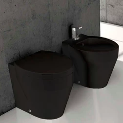 Унитаз напольный приставной GSI losanga black 751420 (черный) - изображение 2