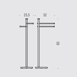 Стойка COLOMBO DESIGN PLUS W4936 с полотенцедержателем двойным - изображение 3