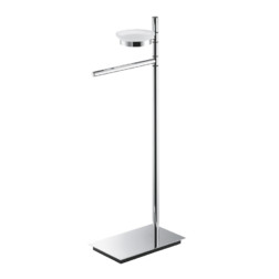 Стойка COLOMBO DESIGN SQUARE B9902 напольная с полотенцедержателем с мыльницей - изображение 1