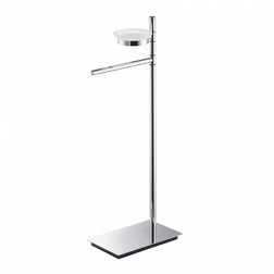 Стойка COLOMBO DESIGN SQUARE B9902 напольная с полотенцедержателем с мыльницей - изображение 2