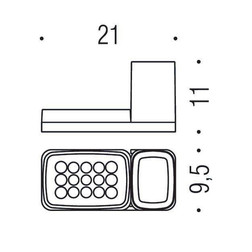 Стакан с мыльницей COLOMBO DESIGN TIME W4272 настенный - изображение 3