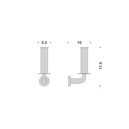 Держатель запасного рулона бумаги COLOMBO DESIGN BASIC B2790 настенный - изображение 2