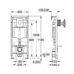 GROHE Rapid SL 38750 – Инсталляция для подвесных унитазов - изображение 2
