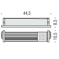 Полочка COLOMBO DESIGN TIME W4277 с полотенцедержателем с металлической полочкой - изображение 4