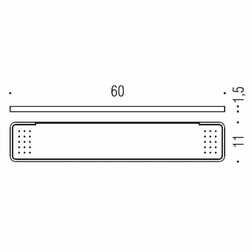 Полочка COLOMBO DESIGN TIME W4216 стеклянная - изображение 3