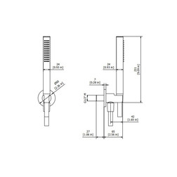 IB Rubinetti Duplex SH024NP Душевой гарнитур (Чёрный матовый) - изображение 2