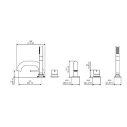 IB Rubinetti Industria EID396NP_13 Смеситель на борт ванны (Чёрный матовый) - изображение 3