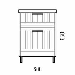 Тумба Corozo Терра 60 графит матовый, с раковиной - изображение 5