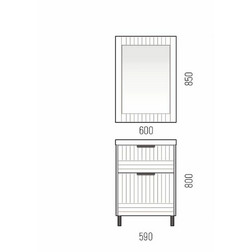 Мебель для ванной Corozo Терра 60 графит матовый - изображение 6