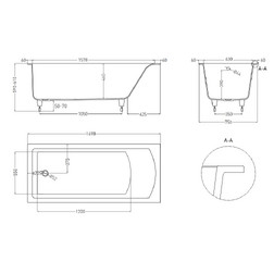 Встраиваемая Ванна Salini Cascata KIT 170х75х60см 104323M, прямоугольная форма, цвет белый матовый - изображение 7