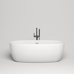 Отдельностоящая ванна Salini Luce S-stone 170х85х58cм 100121M, овальная белая матовая - изображение 2