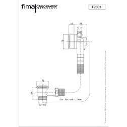 Слив-перелив Fima Carlo Frattini Complementi Bagno F2003ERCR, цвет-хром - изображение 2