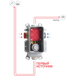 Внутренняя часть для смесителя Fima Carlo Frattini Fimabox F3000, назначение для душа - изображение 2