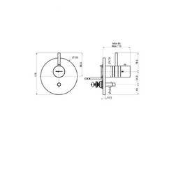 Смеситель для душа термостат Fima Carlo Frattini Fimatherm F4039X2SN, внешняя часть цвет-брашированный никель - изображение 2
