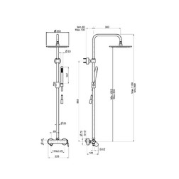 Душевая система Fima Carlo Frattini F3805/2CR Flo', цвет-хром - изображение 2