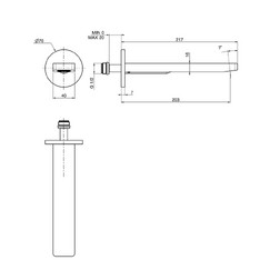 Излив для ванны Fima Carlo Frattini F2418SN Shower accessories брашированный никель - изображение 2