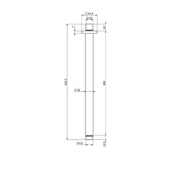 Fima Carlo Frattini F2587SN, потолочный кронштейн для верхнего душа 300 мм брашированный никель - изображение 2