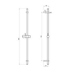 Fima Carlo Frattini F2150/1CR, штанга для душа 855 мм хром - изображение 2