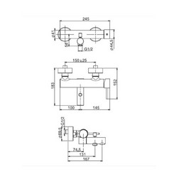 Смеситель для ванны и душа Fima Carlo Frattini F3034/1CR хром - изображение 2