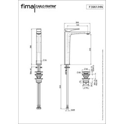 Fima Carlo Frattini F3961/HNNS Zeta, смеситель для раковины черный матовый - изображение 2