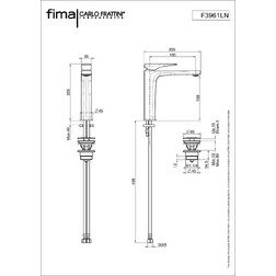 Fima Carlo Frattini F3961LNNS Zeta, смеситель для раковины черный матовый - изображение 2