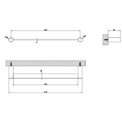 Gessi - 316 полотенцедержатель, 54800.299 цвет-Black XL - изображение 2