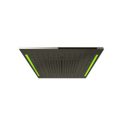 Верхний душ Gessi Colour 57977.707 с подсветкой 50х50, цвет-Black Metal Brushed PVD - изображение 1