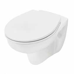 Унитаз TECE 9700018 basic, подвесной безободковый 360х515х335 мм, белый с сиденьем - изображение 5