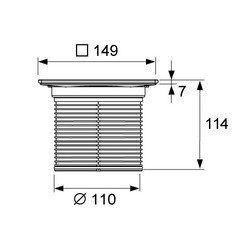 Решетка для душевого трапа TECE 3660008 Drainpoint S, 142х142 мм - нержавеющая сталь - изображение 2
